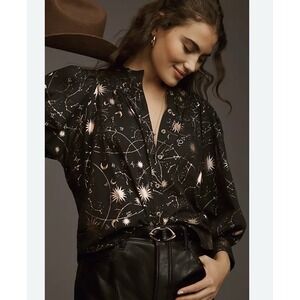Maeve Black Starry Blouse
